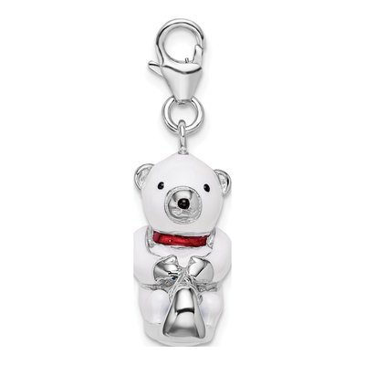 Sterling Silver Polar Bear Sled Charm – view 3