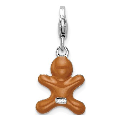 Sterling Silver Gingerbread Charm – view 4