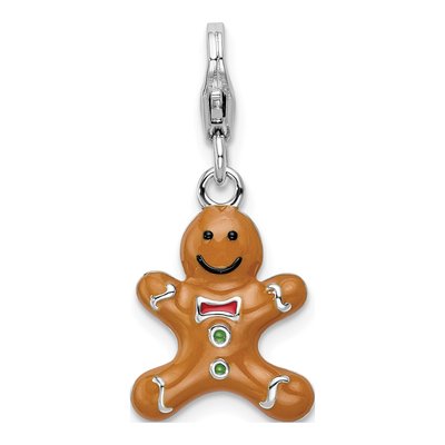 Sterling Silver Gingerbread Charm