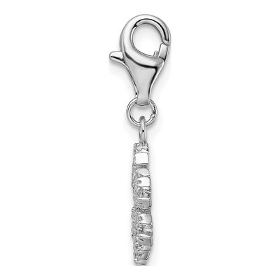 Sterling Silver CZ Snowflake Charm – view 3