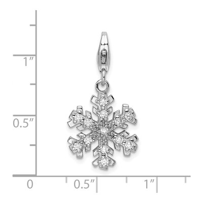 Sterling Silver Snowflake Charm – view 5