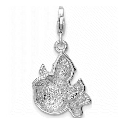 Sterling Silver Crystal Snowman Charm – view 4