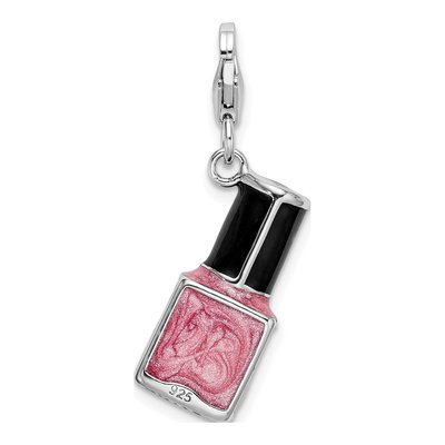 Sterling Silver Nail Polish Bottle Charm – view 5