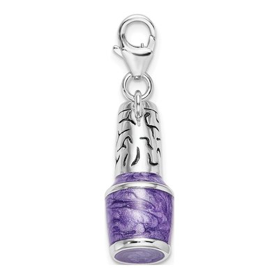 Sterling Silver Nail Polish Bottle Charm – view 3