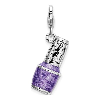 Sterling Silver Nail Polish Bottle Charm – view 4