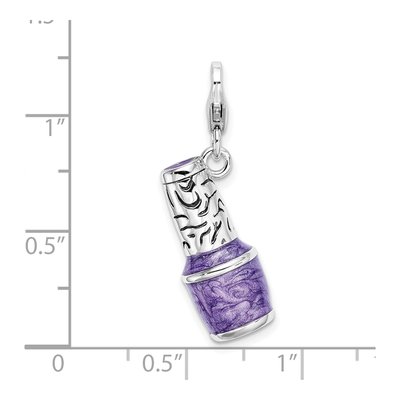 Sterling Silver Nail Polish Bottle Charm – view 5