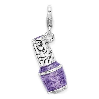 Sterling Silver Nail Polish Bottle Charm