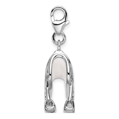 Sterling Silver Enameled Saddle Charm – view 3
