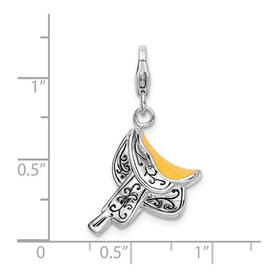 Sterling Silver Enameled Saddle Charm – view 6