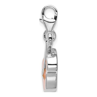 Sterling Silver 3-D Guitar Charm – view 3