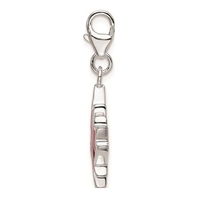 Sterling Silver Rh 3D Enameled I Love Can Charm – view 3