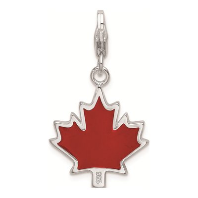 Sterling Silver Rh 3D Enameled I Love Can Charm – view 4