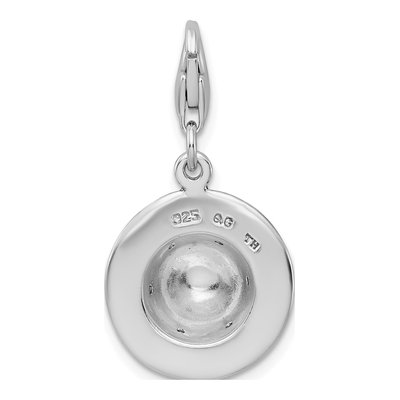 Sterling Silver CZ Leopard Hat Charm – view 4
