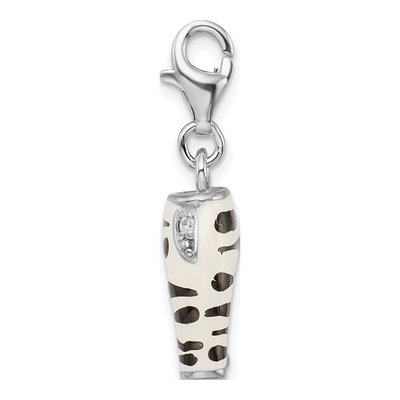 Sterling Silver CZ Zebra Pants Charm – view 3