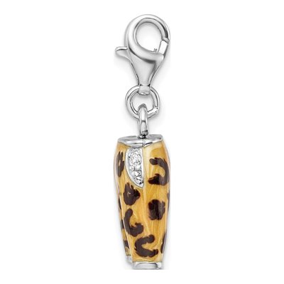 Sterling Silver CZ Leopard Pants Charm – view 3