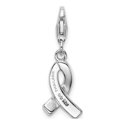 Sterling Silver Crystal Awareness Charm – view 4