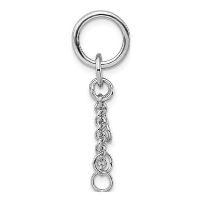 Sterling Silver Circle Carrier Pendant – view 3