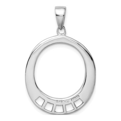 Sterling Silver Oval Carrier Pendant – view 4