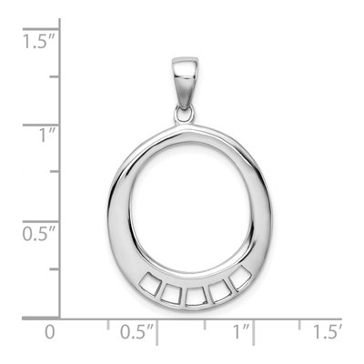 Sterling Silver Oval Carrier Pendant – view 5