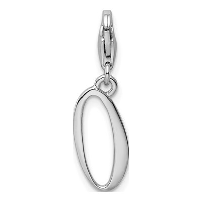 Sterling Silver Number 0 Charm – view 4
