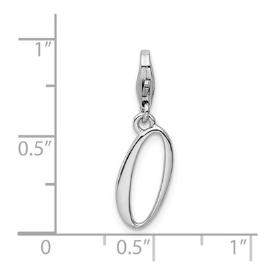 Sterling Silver Number 0 Charm – view 5