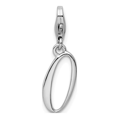 Sterling Silver Number 0 Charm