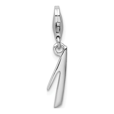 Sterling Silver Number 1 Charm