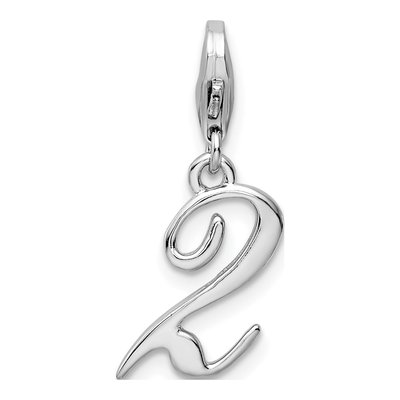 Sterling Silver Number 2 Charm