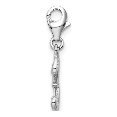 Sterling Silver Number 3 Charm – view 3