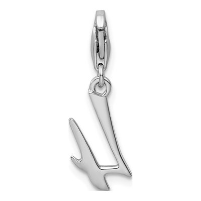 Sterling Silver Number 4 Charm – view 4