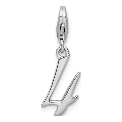 Sterling Silver Number 4 Charm