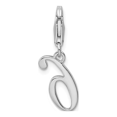 Sterling Silver Number 6 Charm – view 4