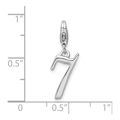 Sterling Silver Number 7 Charm – view 5