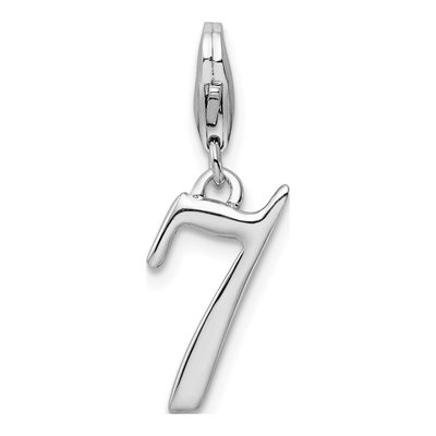 Sterling Silver Number 7 Charm