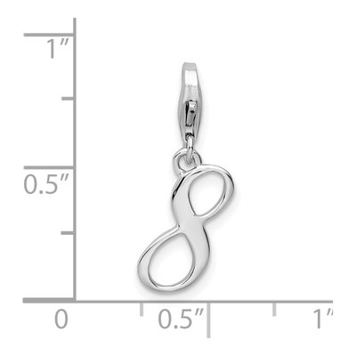 Sterling Silver Number 8 Charm – view 5