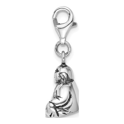 Sterling Silver 3D Buddha Charm – view 3
