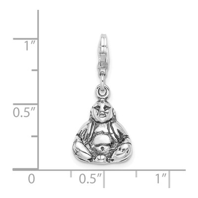 Sterling Silver 3D Buddha Charm – view 5