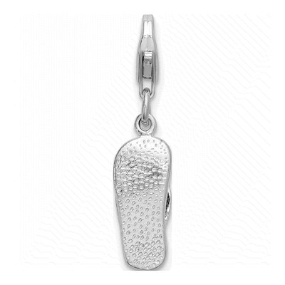 Sterling Silver 3-D Red Enamel Sandal Charm – view 4