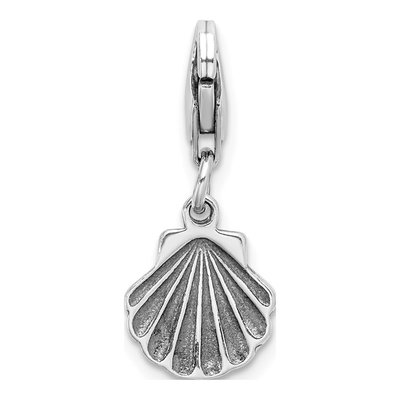 Sterling Silver Clam Shell Charm – view 4