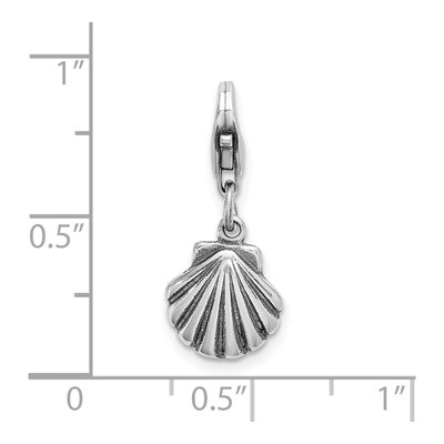 Sterling Silver Clam Shell Charm – view 5