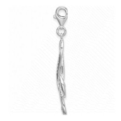 Sterling Silver Diamond-Cut Treble Clef Charm – view 3