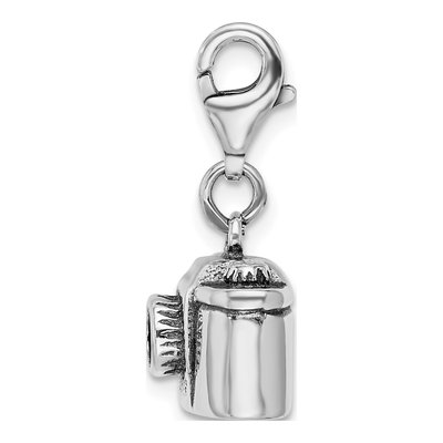 Sterling Silver 3-D Camera Charm – view 3