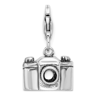 Sterling Silver 3-D Camera Charm