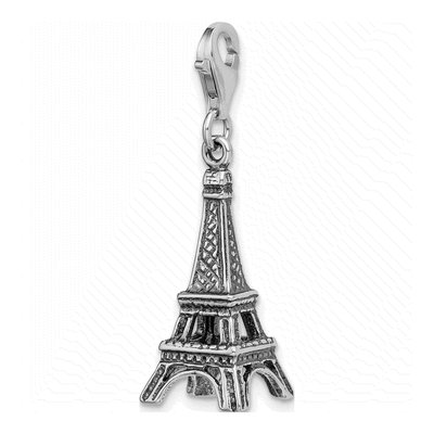Sterling Silver CZ Eiffel Tower Charm – view 5