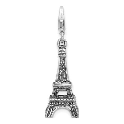 Sterling Silver CZ Eiffel Tower Charm