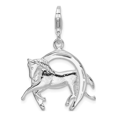 Sterling Silver 3-D Horse Charm