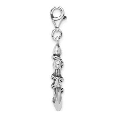 Sterling Silver Anchor Rope Charm – view 3