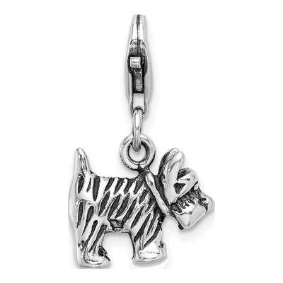 Sterling Silver Scottie Dog Charm – view 4