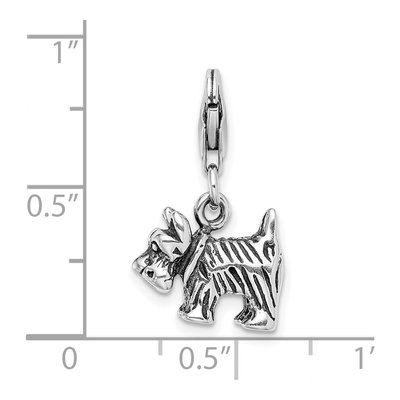 Sterling Silver Scottie Dog Charm – view 5