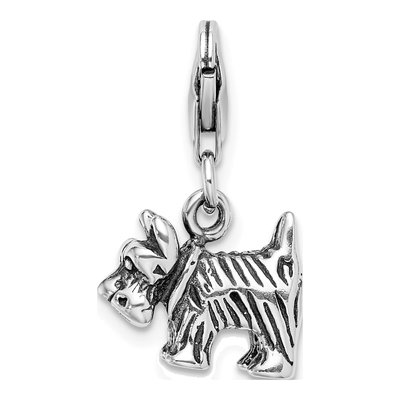 Sterling Silver Scottie Dog Charm